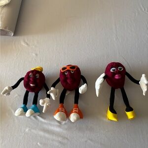 Vintage California Raisins Plush lot of 3 Applause 1980’s
